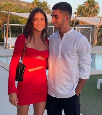 M Dolores Garcia Alcover son Ferran Torres with his beautiful girlfriend Sira Martinez
